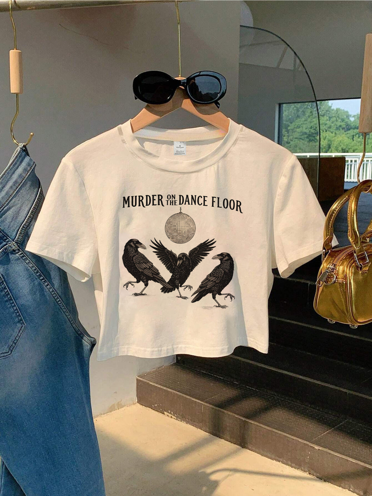 Women’s Three Crows Disco Crop Tee