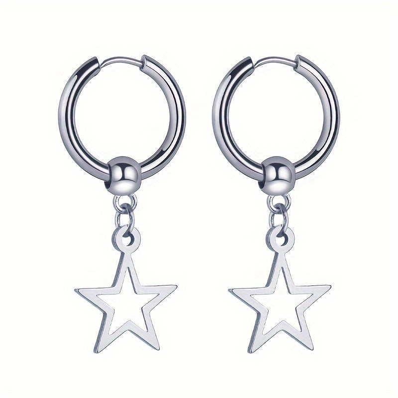 Hollow Star Hoop Earrings
