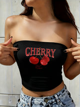 Women’s Cherry Graphic Tube Top
