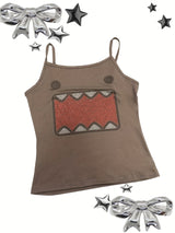 Women’s Brown Monster Graphic Cami