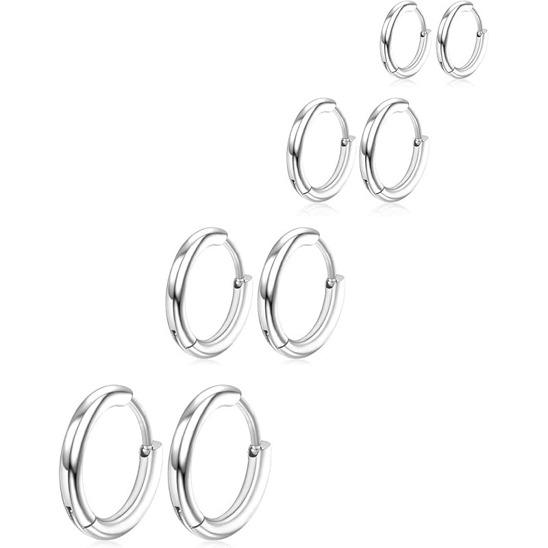 Mini Hoop Earring Set — 8 Pieces