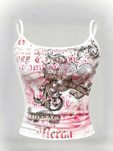 Women’s Pink Angel Graphic Cami