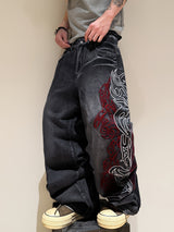 Totem Embroidered Wide-Leg Jeans