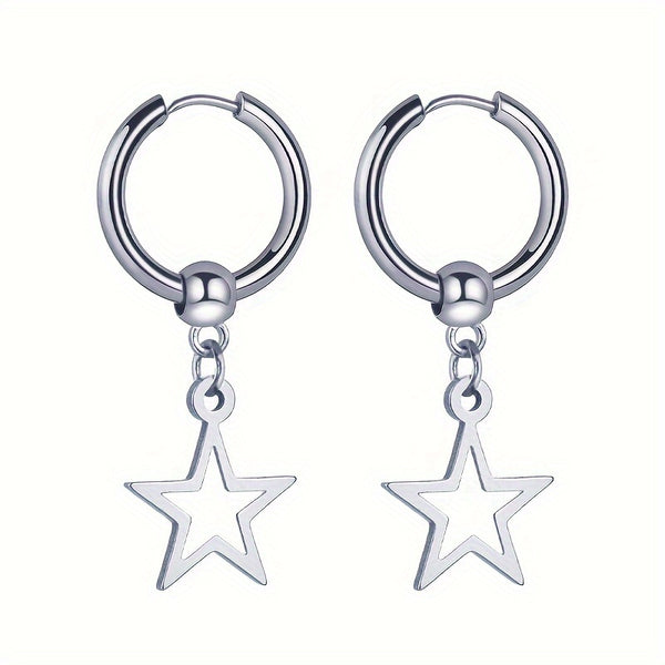 Hollow Star Hoop Earrings