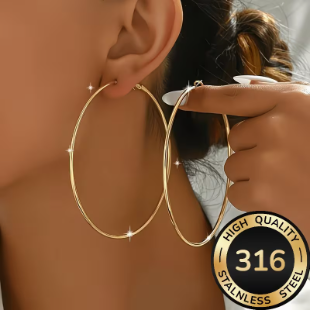 Oversized 8cm Hoop Earrings