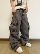 Men’s Snowflake Grey Cargo Jeans