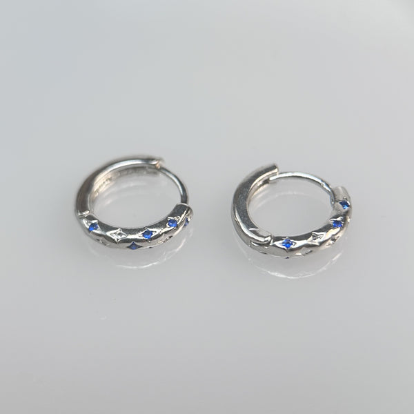 Blue Retro Star Ear Cuffs — Pair