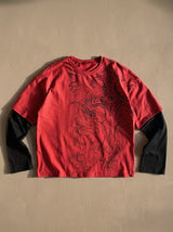 Women’s Gothic Layered-Look Long-Sleeve Top