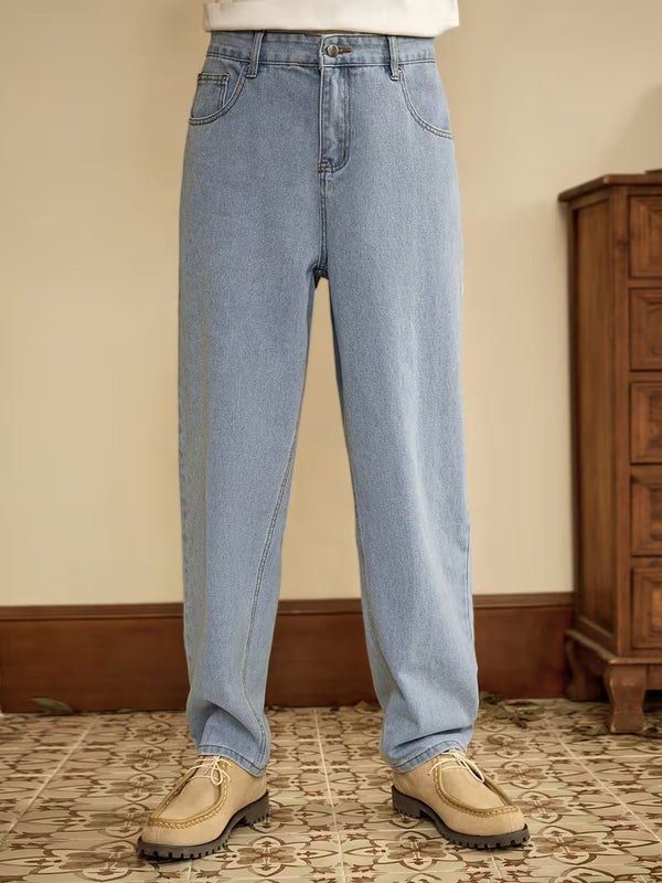 Men’s Light Wash Skater Cargo Jeans