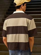 Men’s Khaki Embroidered Polo