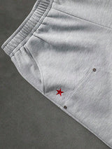 Men’s Grey Star-Print Drawstring Shorts