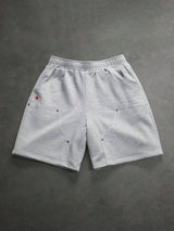 Men’s Grey Star-Print Drawstring Shorts