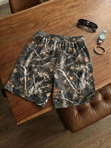 Men’s Camouflage Leaf-Print Shorts
