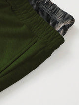 Men’s Olive Double-Waistband Track Shorts