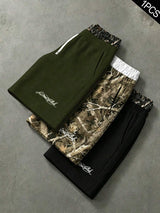 Men’s Olive Double-Waistband Track Shorts