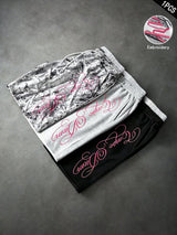 Men’s Grey Camo Double-Waistband Shorts