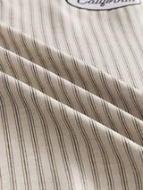 Men’s Striped Letter-Print Polo