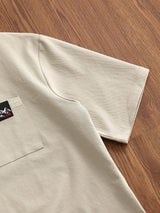 Men’s Khaki Contrast Zip Polo