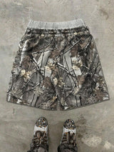 Men’s Tree-Branch Print Drawstring Shorts