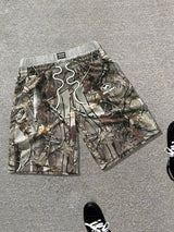 Men’s Tree-Branch Print Drawstring Shorts